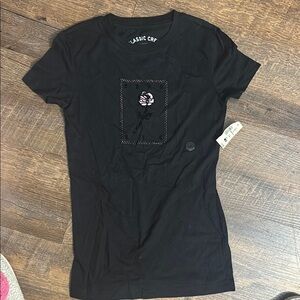 Aeropostale Classic Black Polo Fitted Short Sleeve Tee with tags size xs